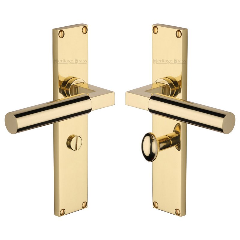 Bauhaus Door Handle on 200mm Plate - VT6330-PB