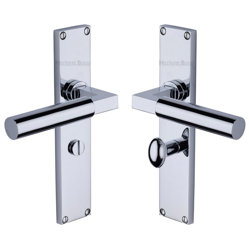 Bauhaus Door Handle on 200mm Plate - VT6330-PC