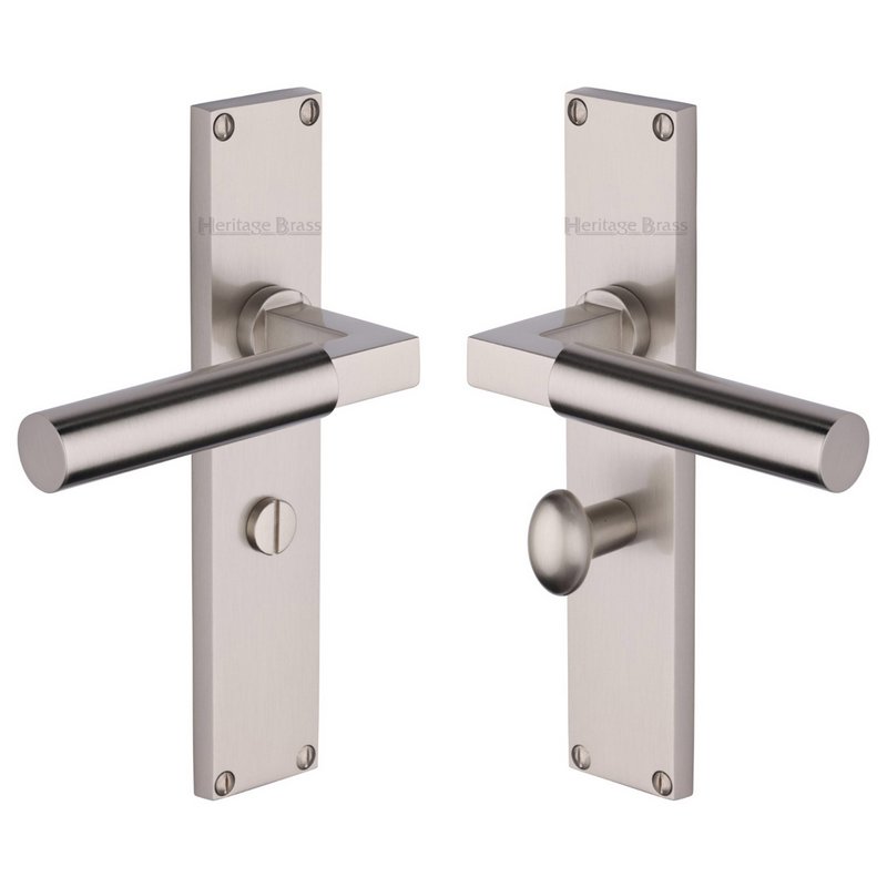 Bauhaus Door Handle on 200mm Plate - VT6330-SN