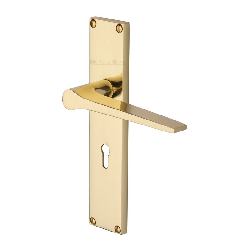 Gio Door Handle on 200mm Plate - VT8100-PB