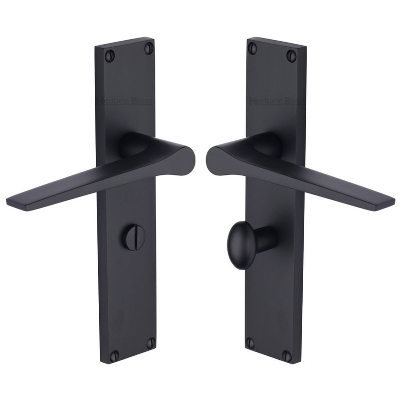 Gio Door Handle on 200mm Plate - VT8130-BKMT