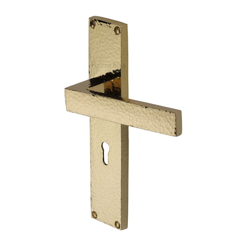 Delta Hammered Door Handle on Plate - VTH3300-PB