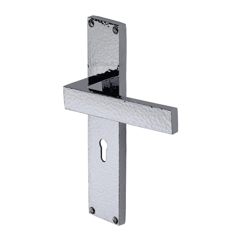 Delta Hammered Door Handle on Plate - VTH3300-PC