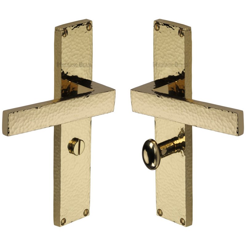 Delta Hammered Door Handle on Plate - VTH3330-PB
