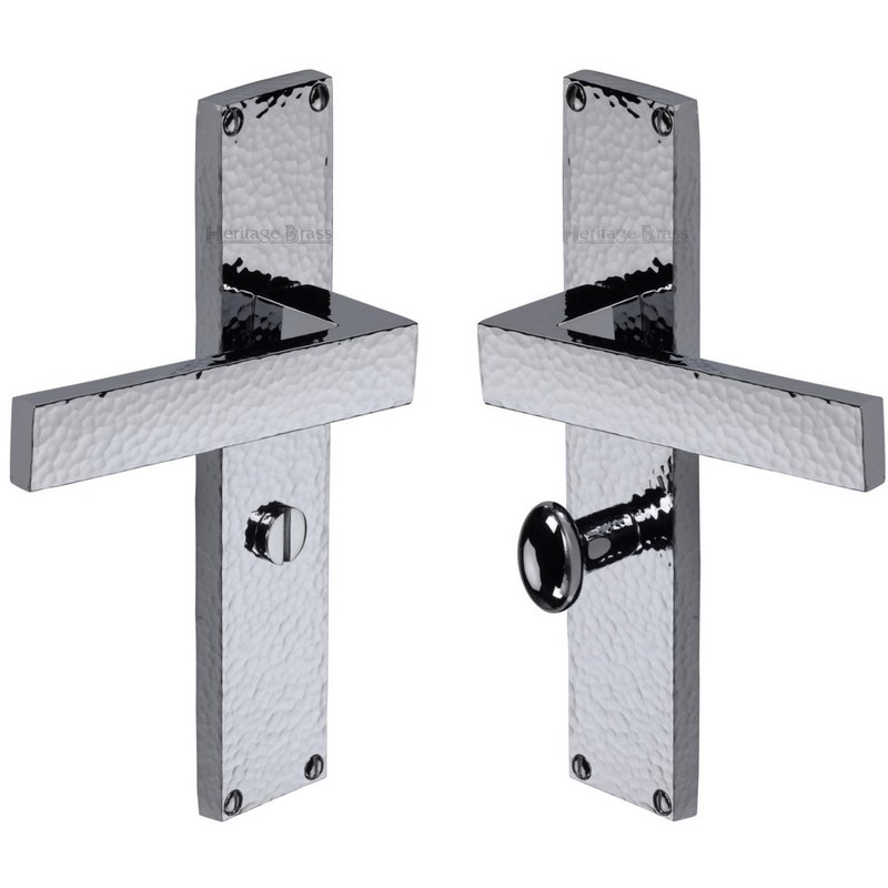 Delta Hammered Door Handle on Plate - VTH3330-PC