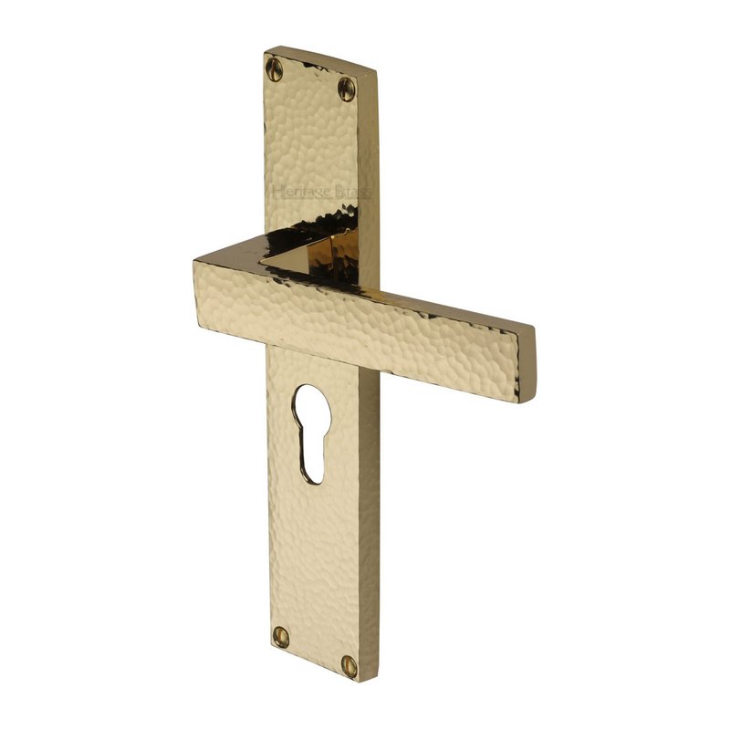 Delta Hammered Door Handle on Plate - VTH3348-PB
