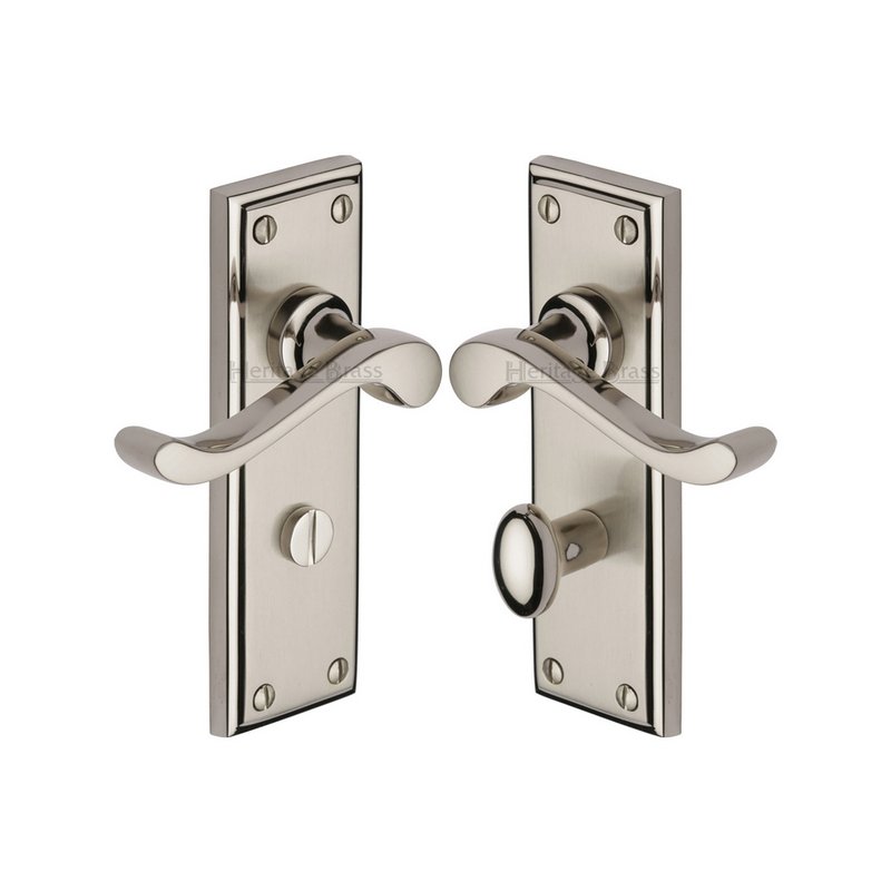 Edwardian Door Handle on Plate - W3220-MC