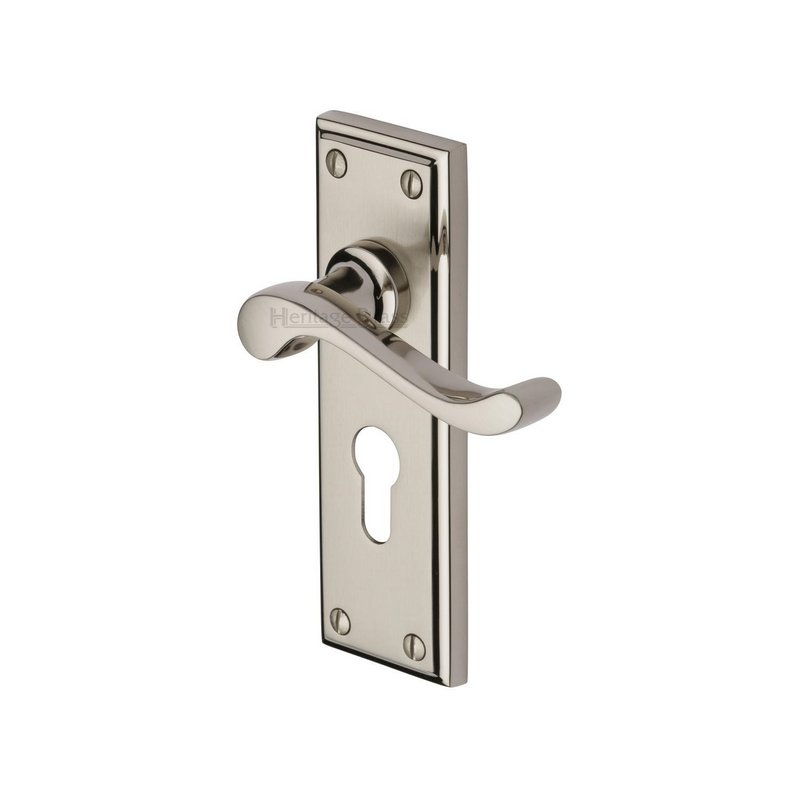 Edwardian Door Handle on Plate - W3227.48-MC