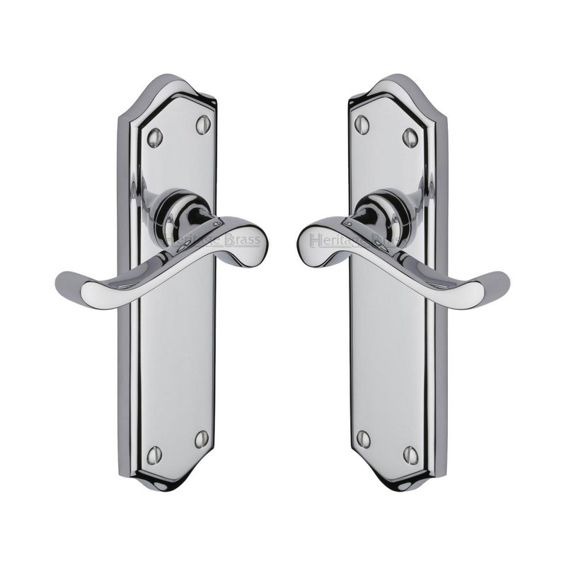 Buckingham Door Handle on Plate - W4210-PC