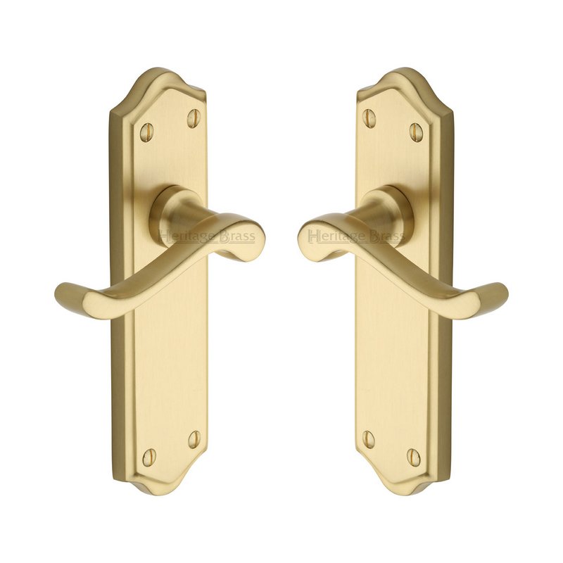 Buckingham Door Handle on Plate - W4210-SB