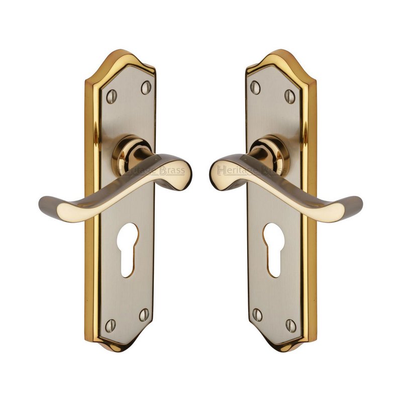 Buckingham Door Handle on Plate - W4248-JP