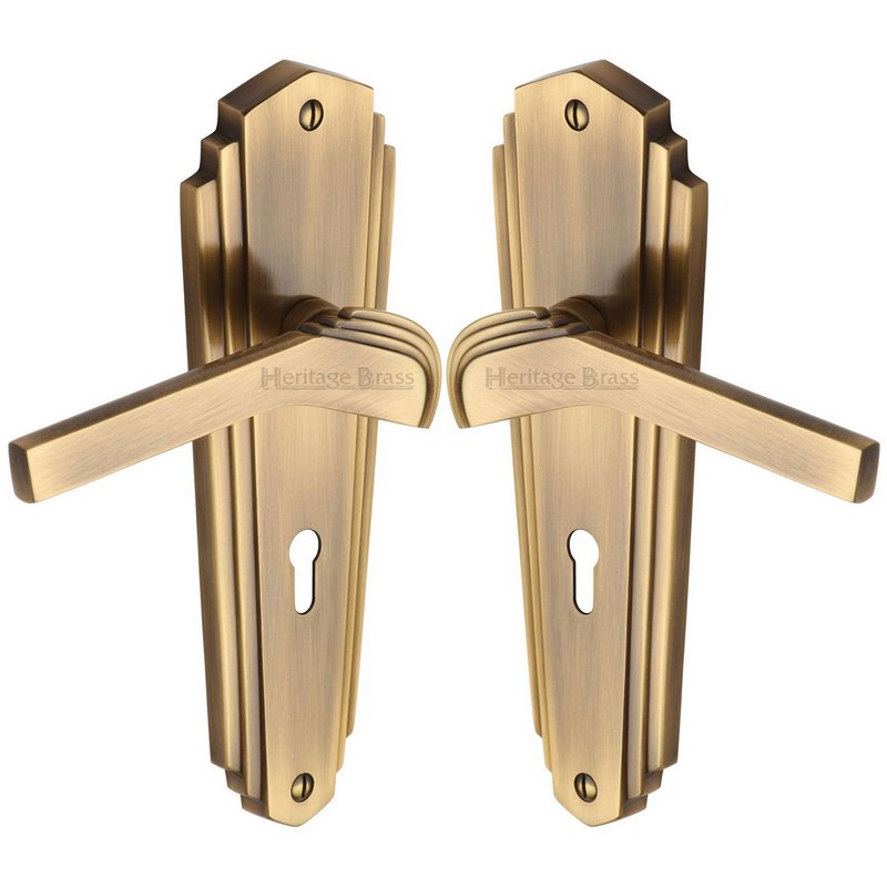 Waldorf Door Handle on Plate - WAL6500-AT