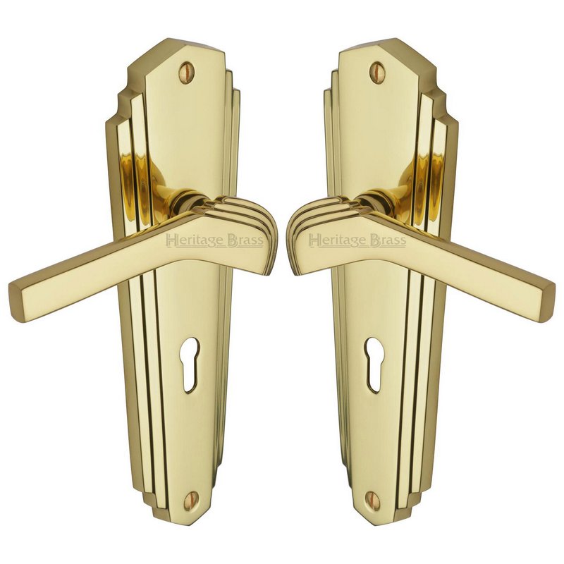 Waldorf Door Handle on Plate - WAL6500-PB
