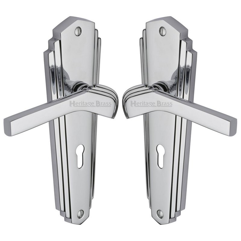 Waldorf Door Handle on Plate - WAL6500-PC