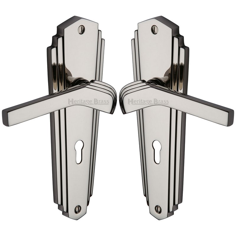 Waldorf Door Handle on Plate - WAL6500-PNF