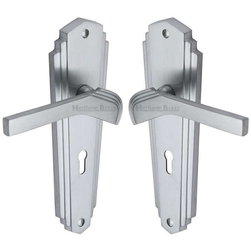 Waldorf Door Handle on Plate - WAL6500-SC