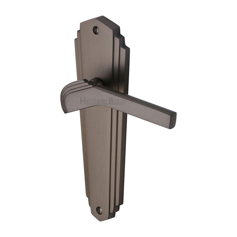Waldorf Door Handle on Plate - WAL6510-MB