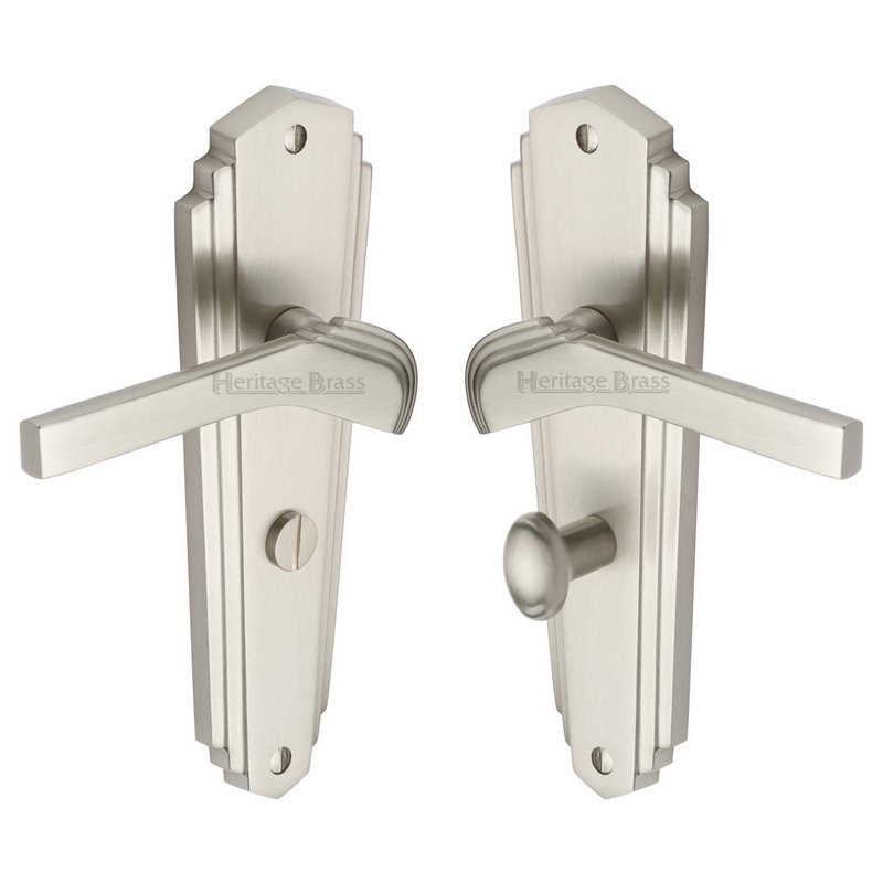 Waldorf Door Handle on Plate - WAL6530-SN