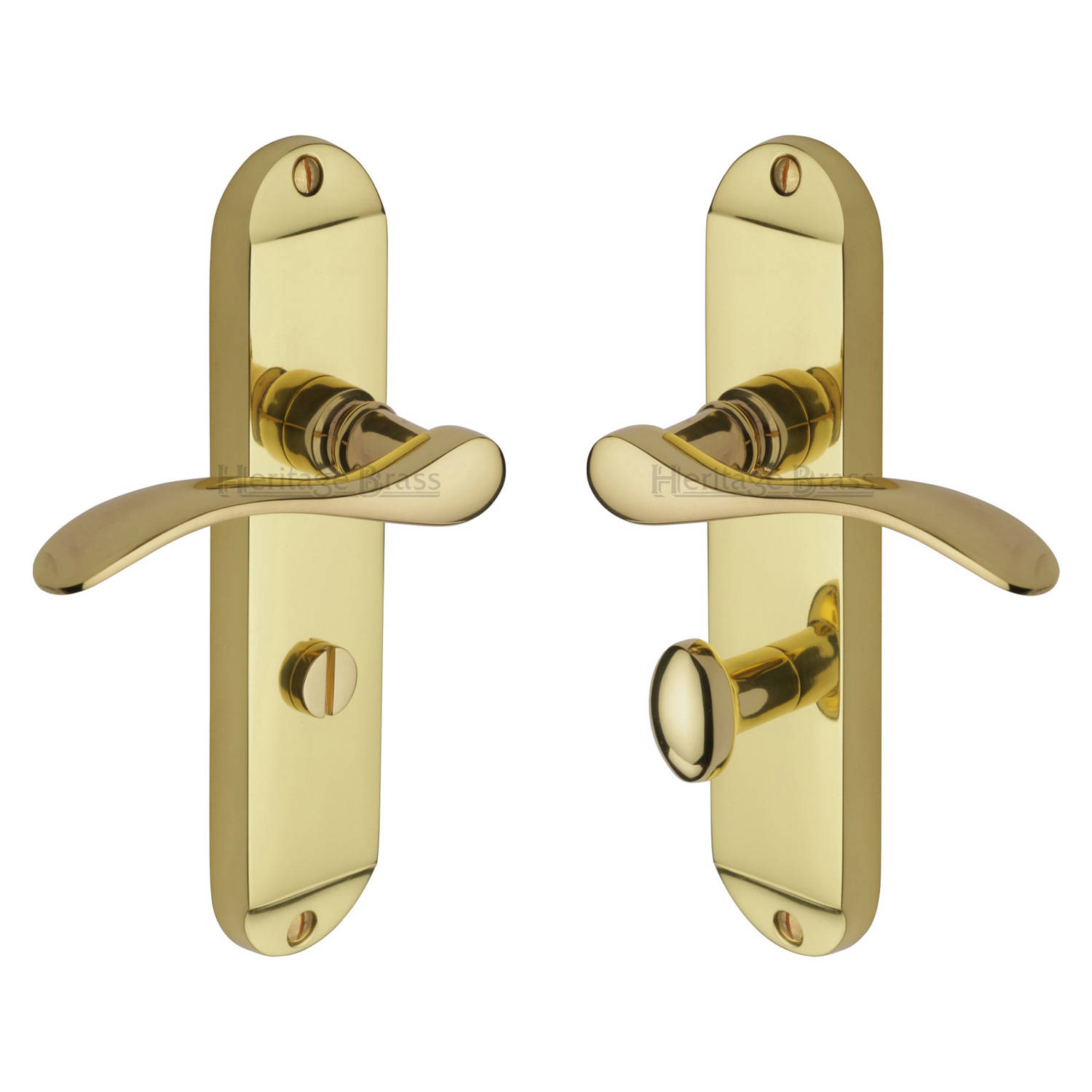 Maya Door Handle on Plate - MAY7630-PB