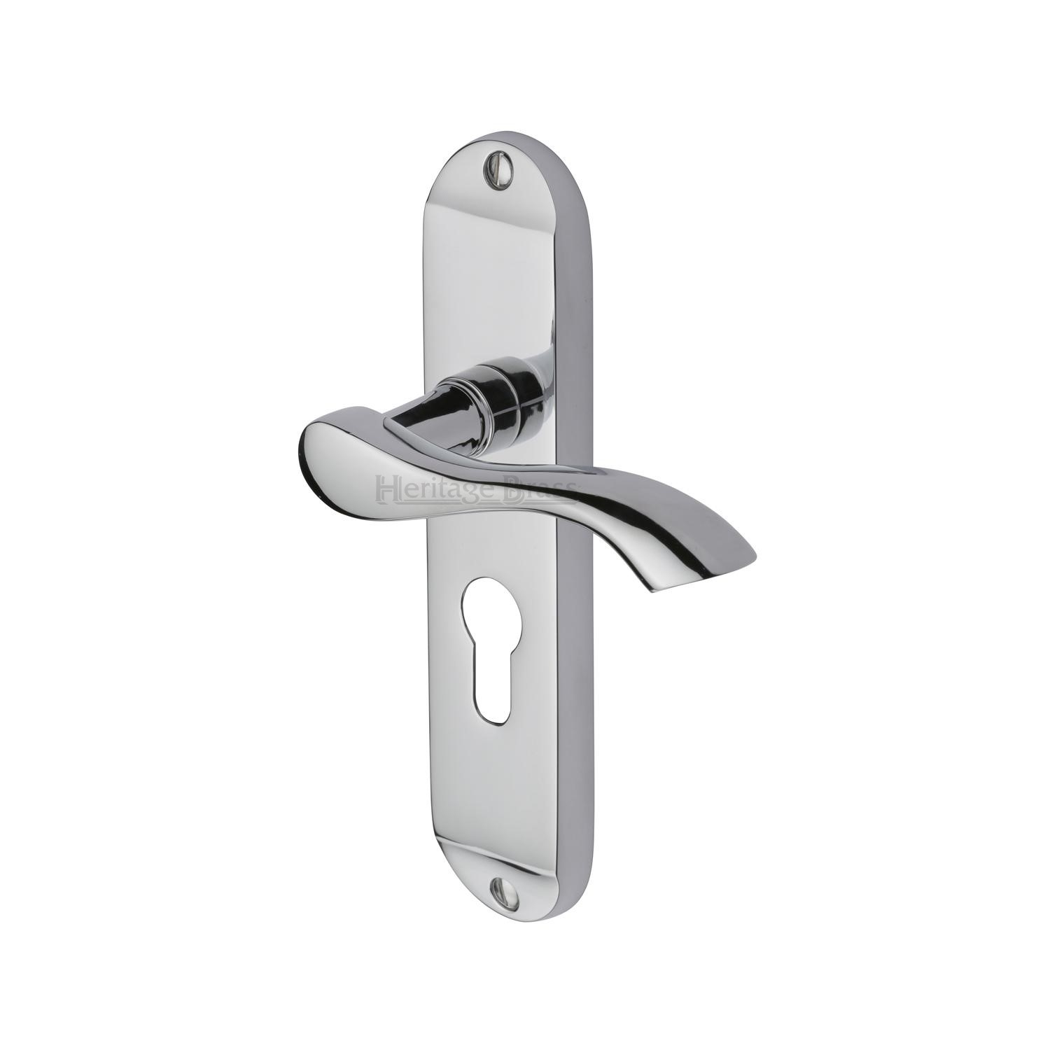 Algarve Door Handle on Plate - MM925-PC