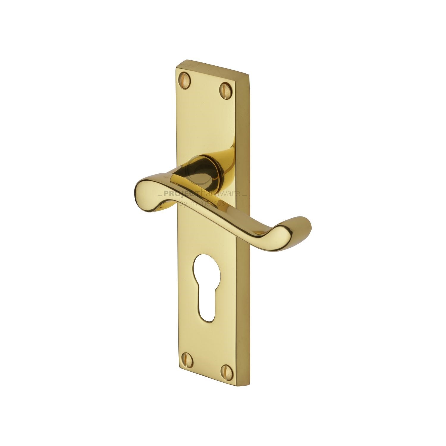 Malvern Door Handle on Plate - PR648-PB