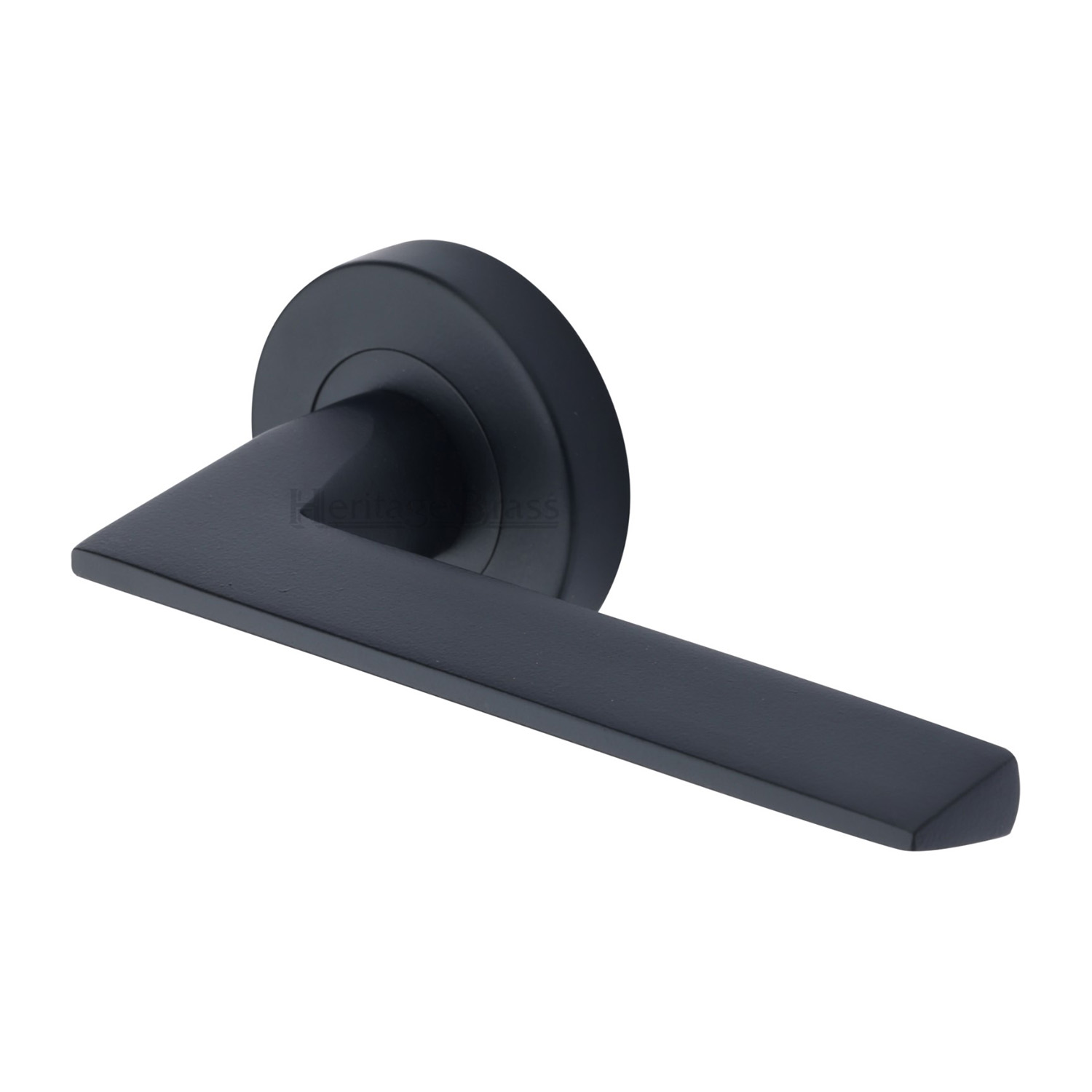Pyramid Door Handle on Round Rose - PYD3535-BKMT