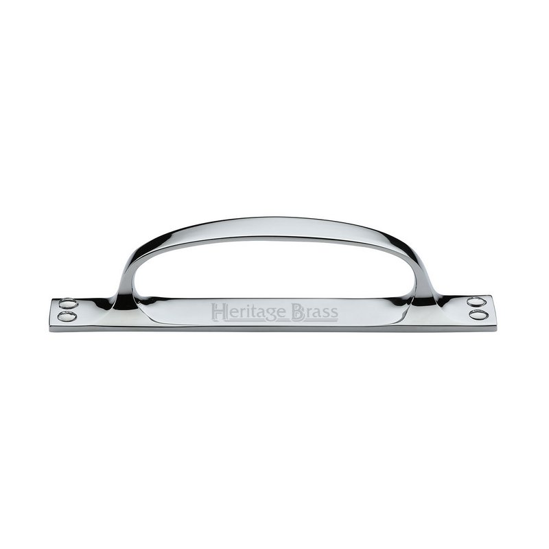Door Pull Handle on Plate Offset - V1142-PC