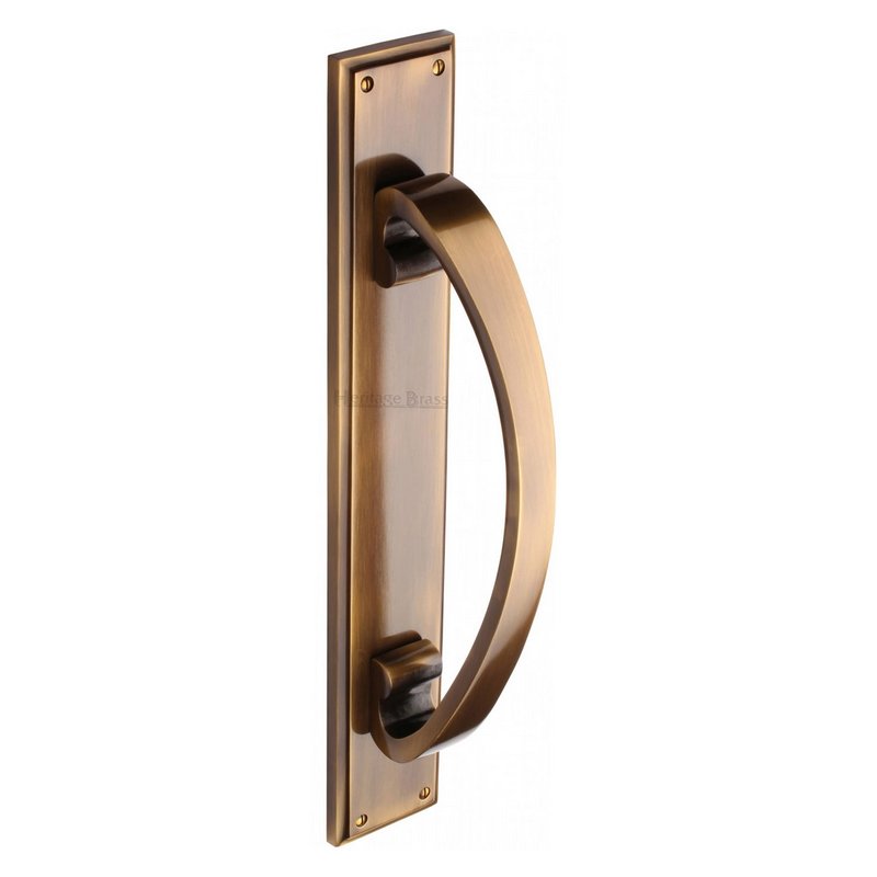 Door Pull Handle on Back Plate - V1162-AT