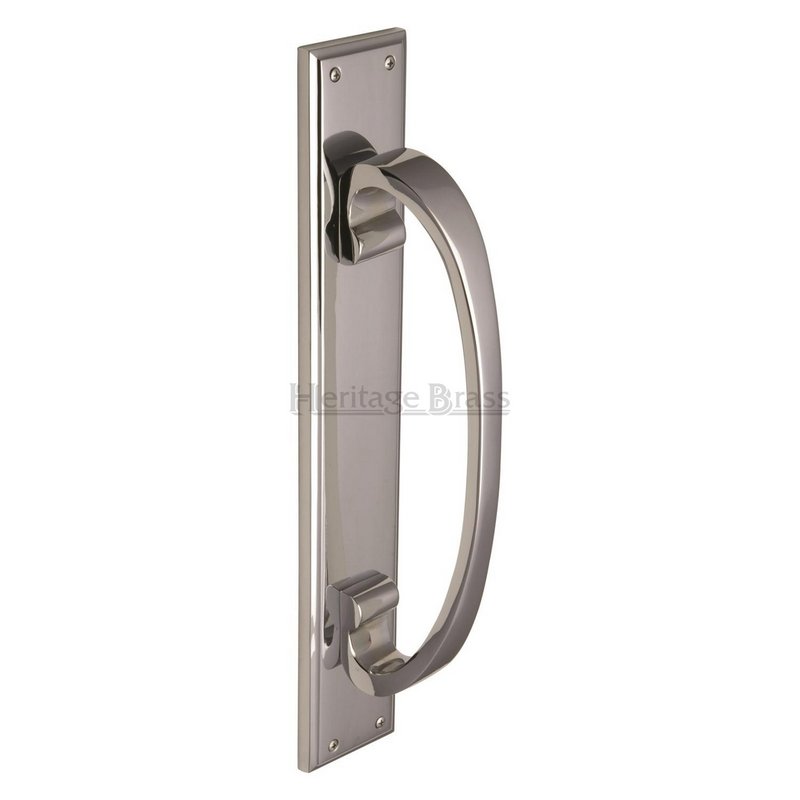 Door Pull Handle on Back Plate - V1162-PC