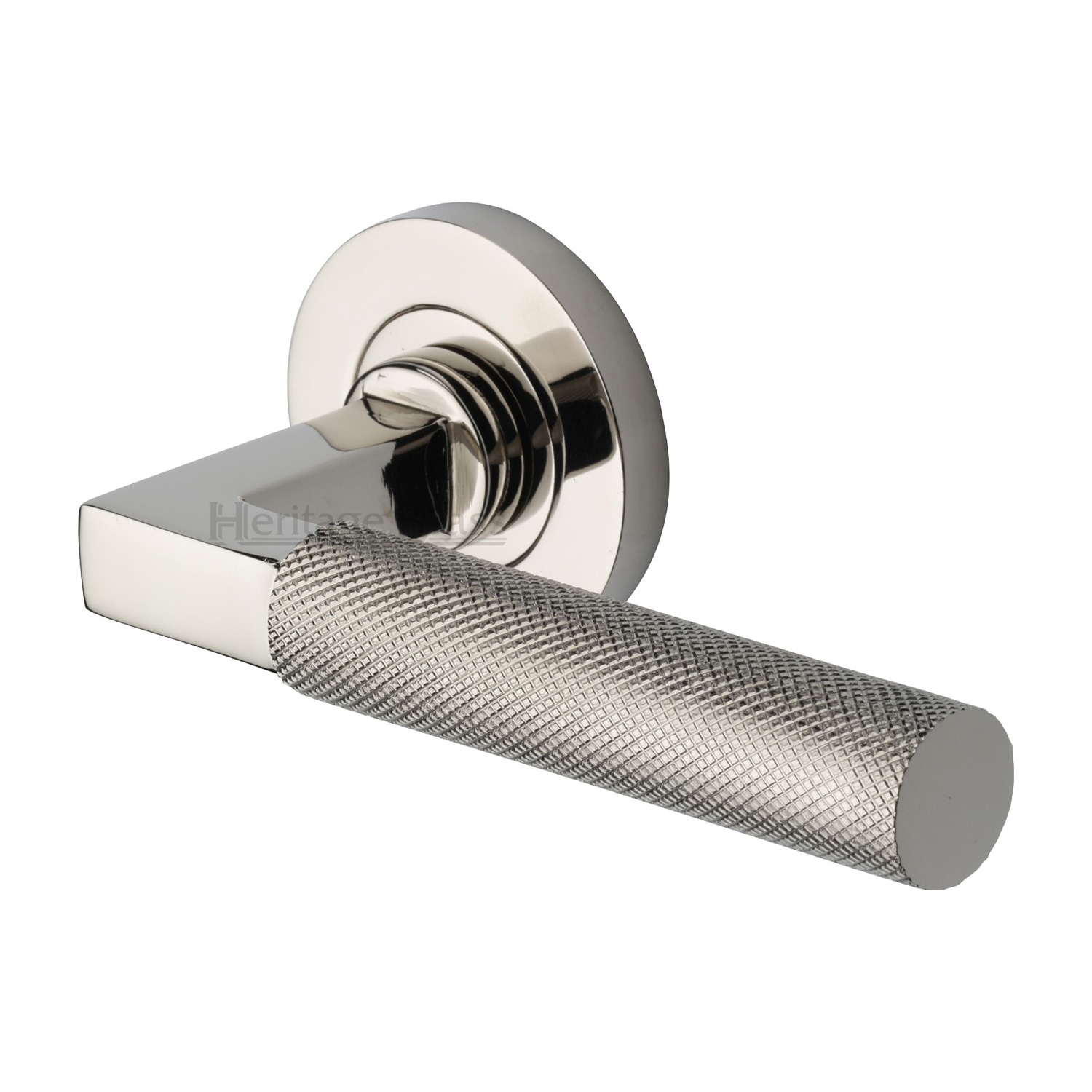 Signac Door Handle on Round Rose - RS2260-PNF