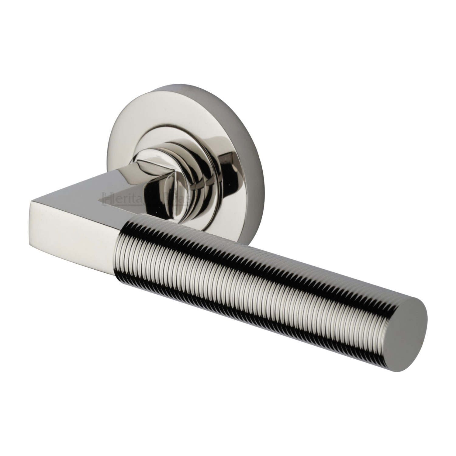 Spectral Door Handle on Round Rose - RS2261-PNF