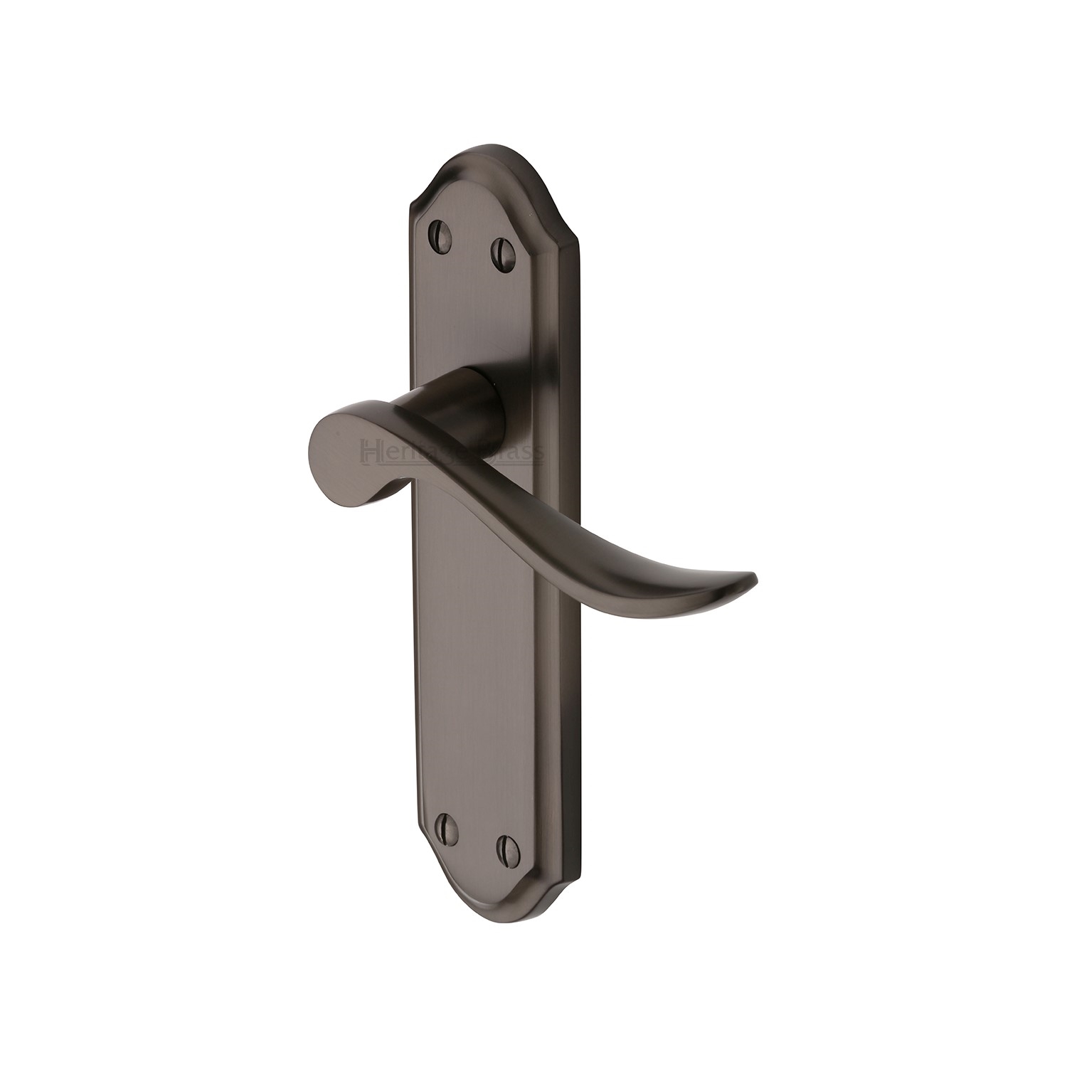 Sandown Door Handle on Plate - SAN1410-MB