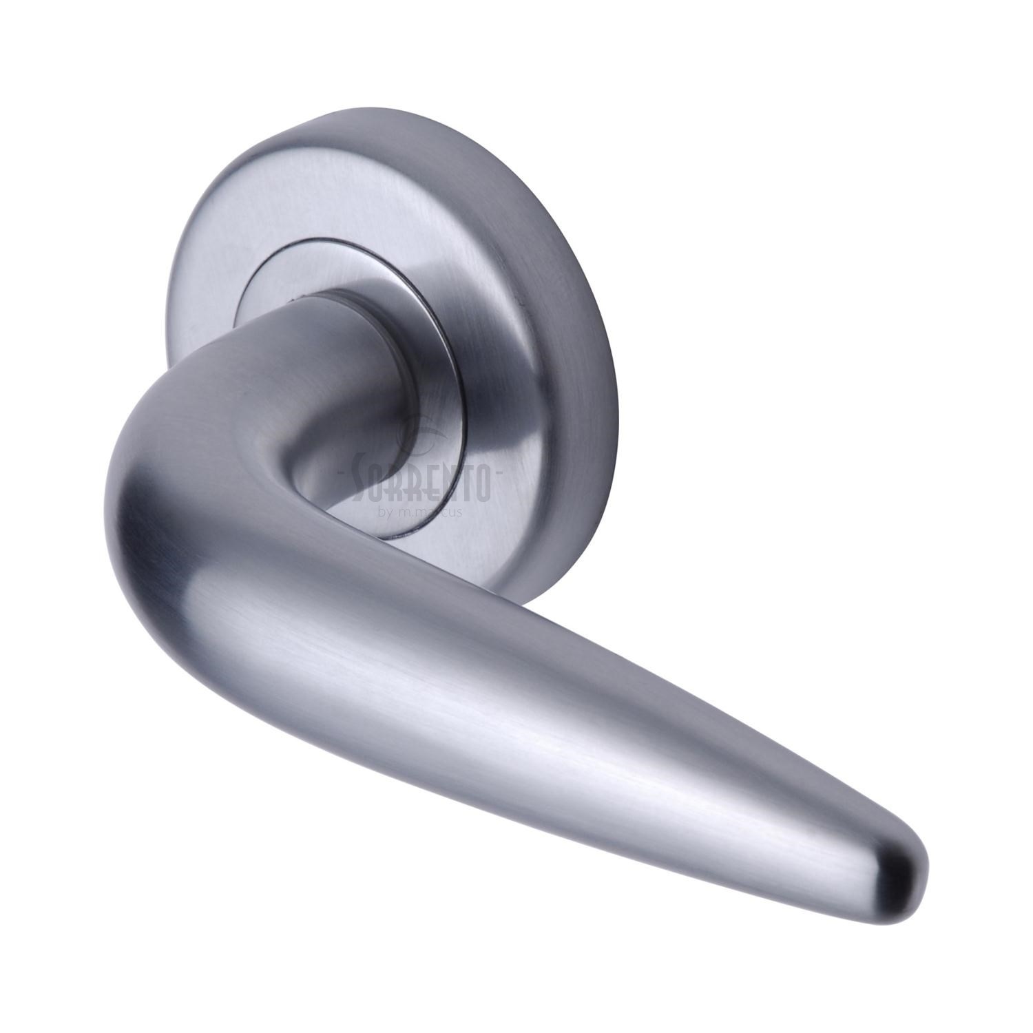 Goccia Door Handle on Round Rose - SC-1012-SC
