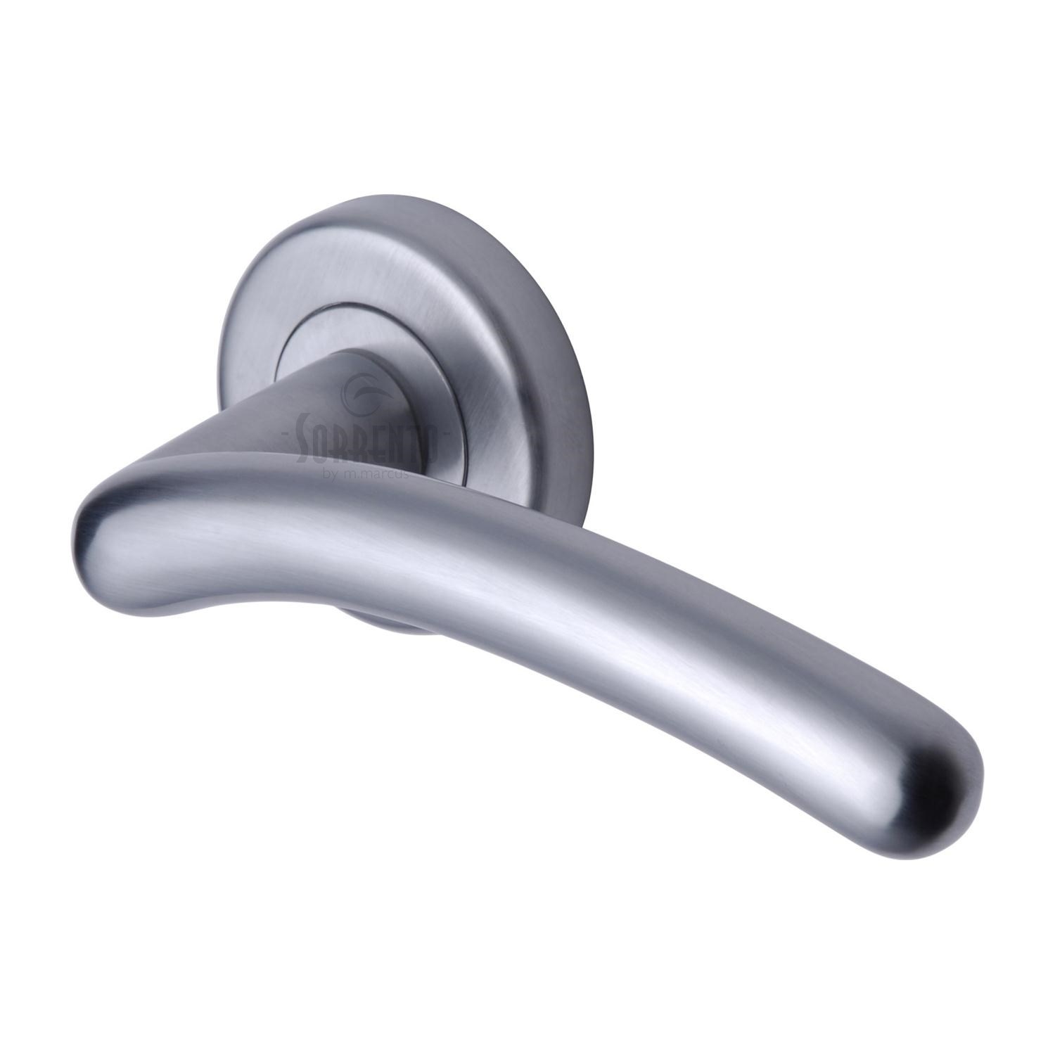 Ico Door Handle on Round Rose - SC-2012-SC