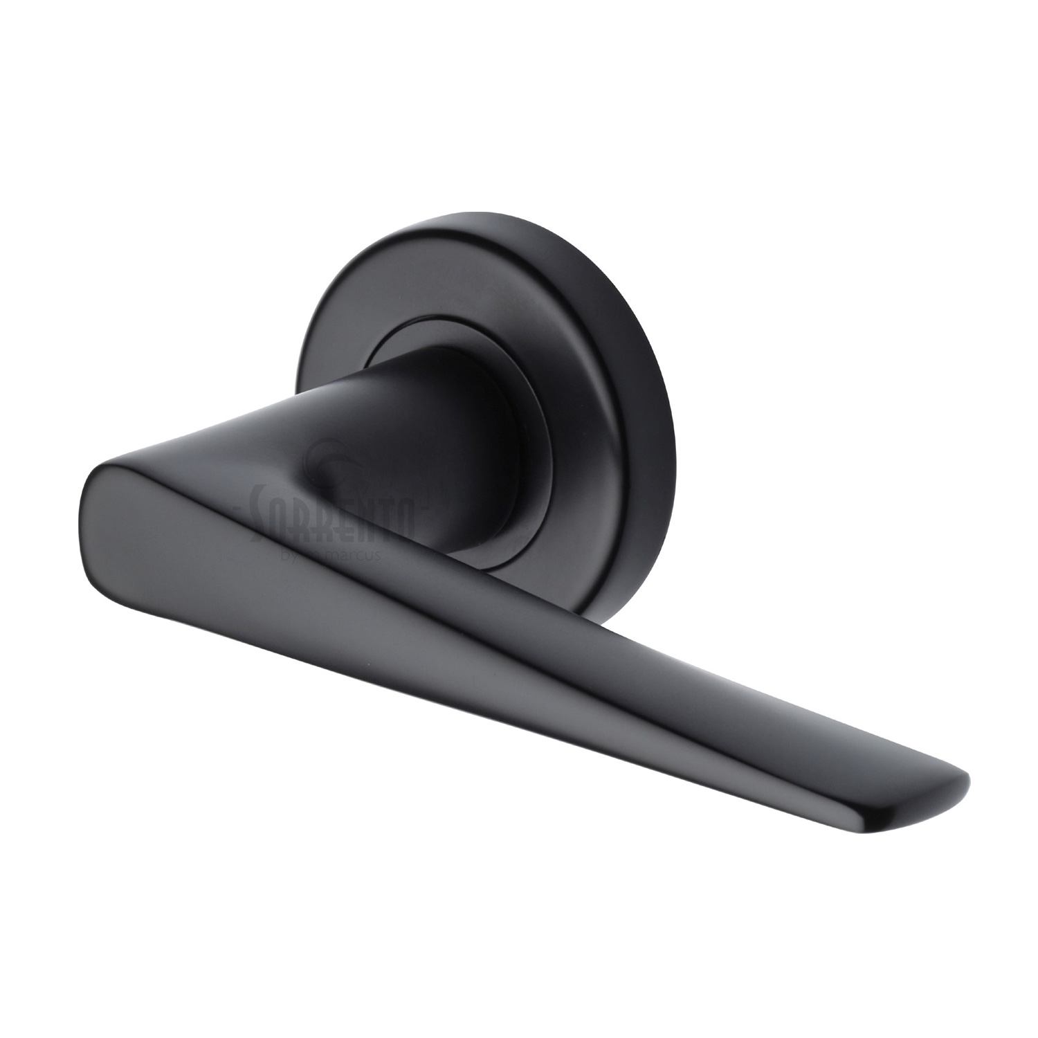 Amalfi Door Handle on Round Rose - SC-2059-BLK