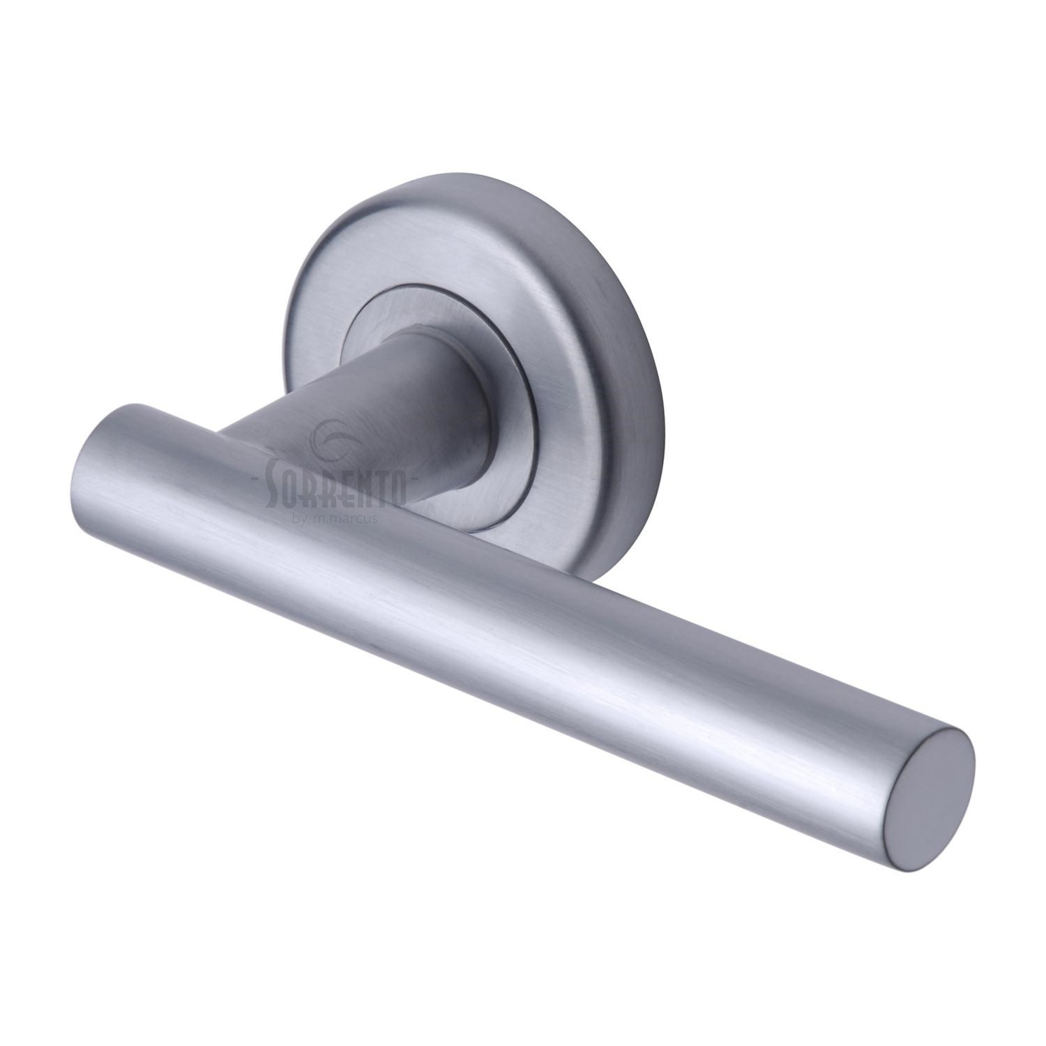 Shuttle Door Handle on Round Rose - SC-3052-SC
