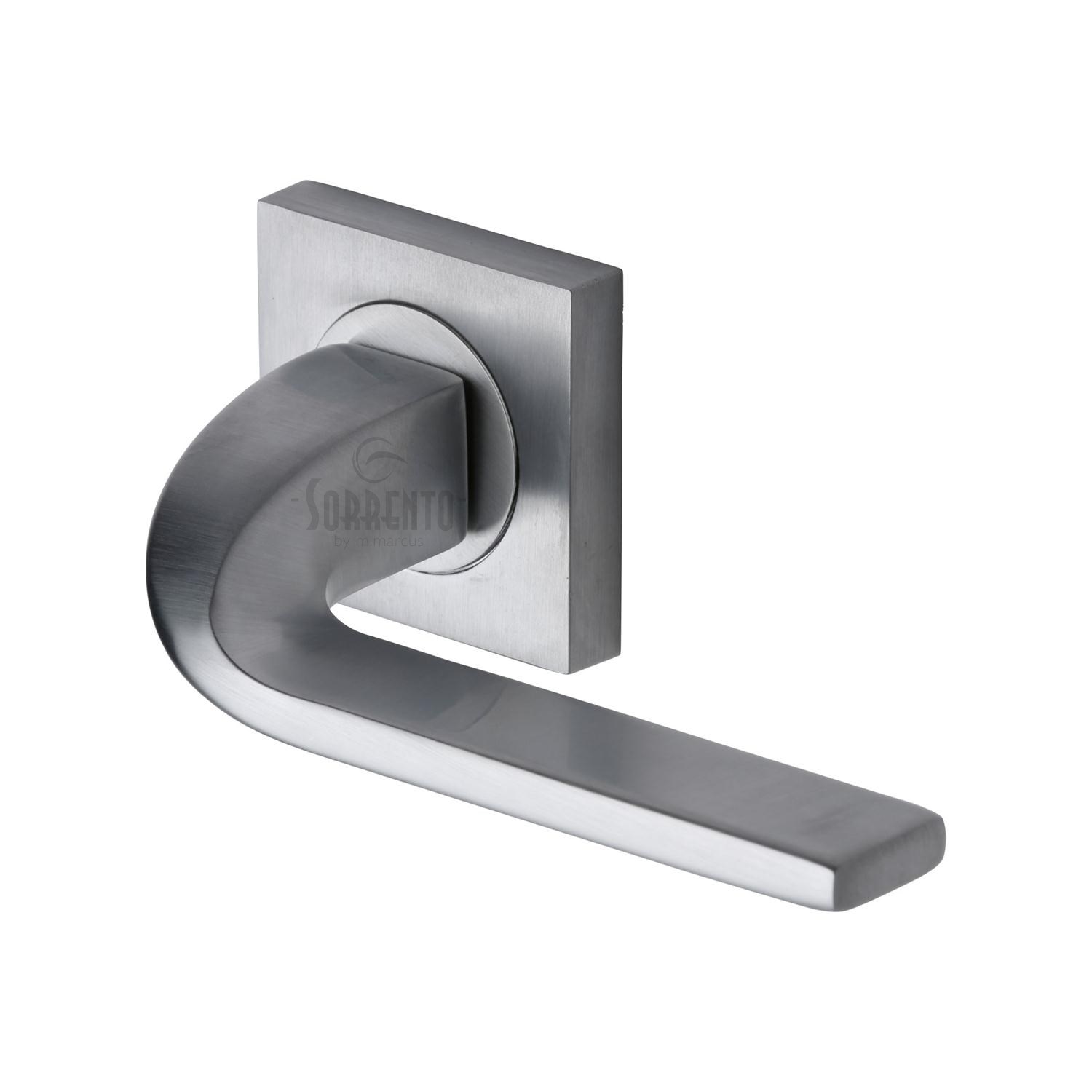Stanford Door Handle on Square Rose - SC-3788-SC