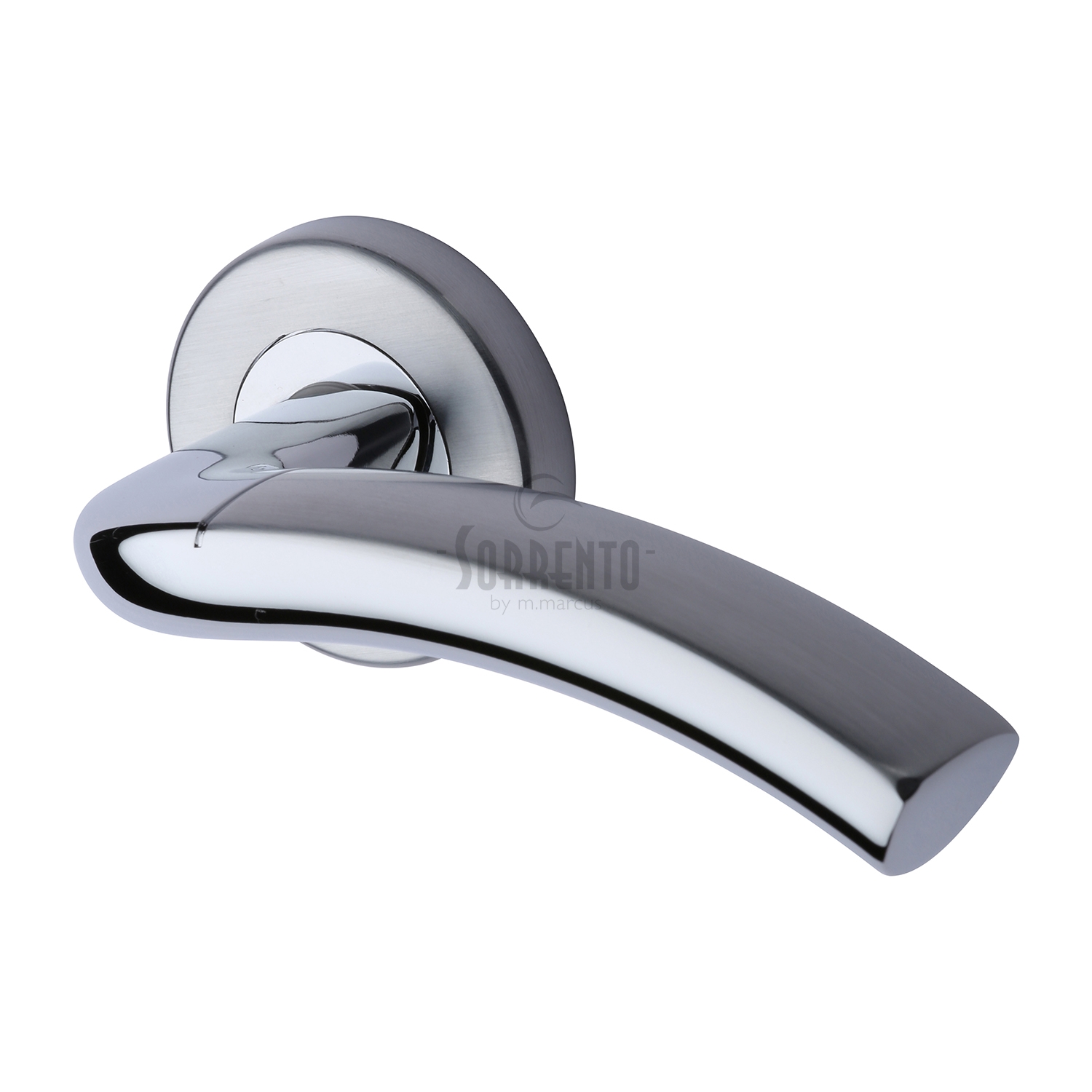 Como Door Handle on Round Rose - SC-4582-AP