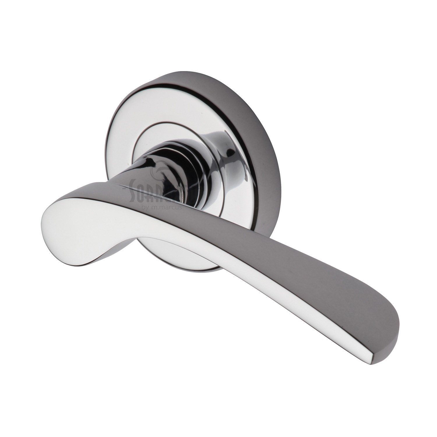 Arcadia Door Handle on Round Rose - SC-5380-PC