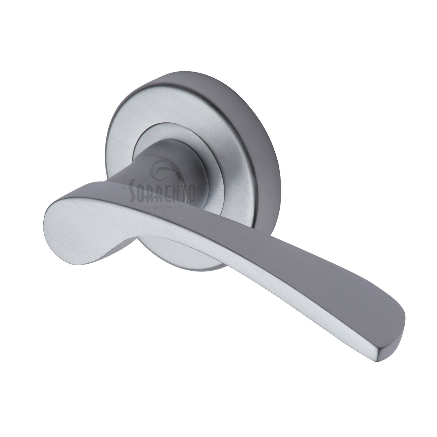 Arcadia Door Handle on Round Rose - SC-5380-SC
