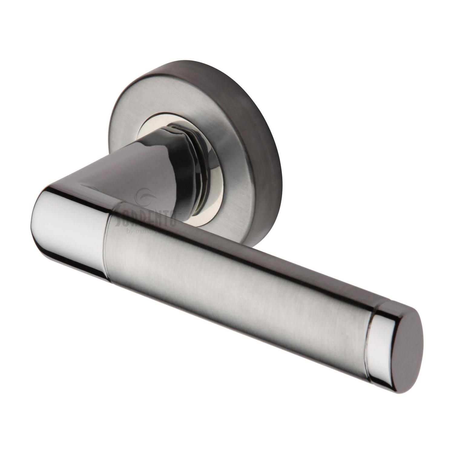 Milan Door Handle on Round Rose - SC-6420-AP