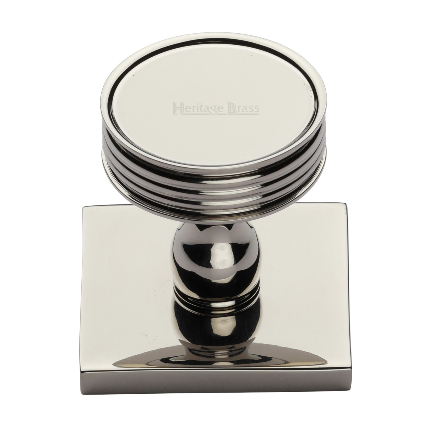 Venetian Cabinet Knob with Square Backplate - SQ4547-PNF