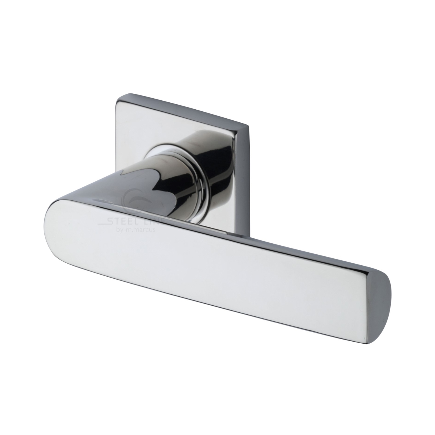 Hemisphere Door Handle on Square Rose - SS-SQ655-P
