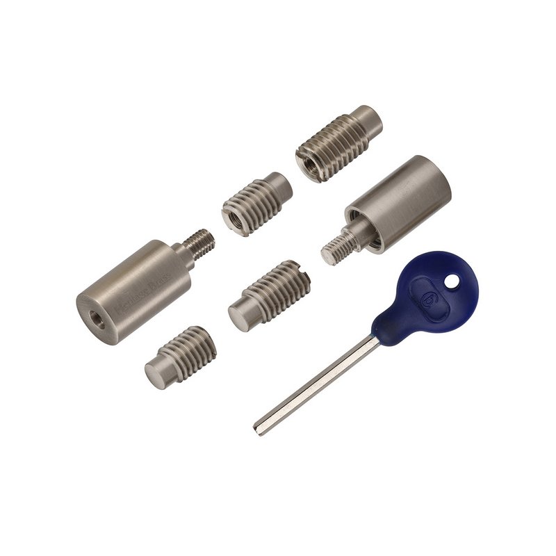 Sash Window Stop (pair) with key - V1108-SN