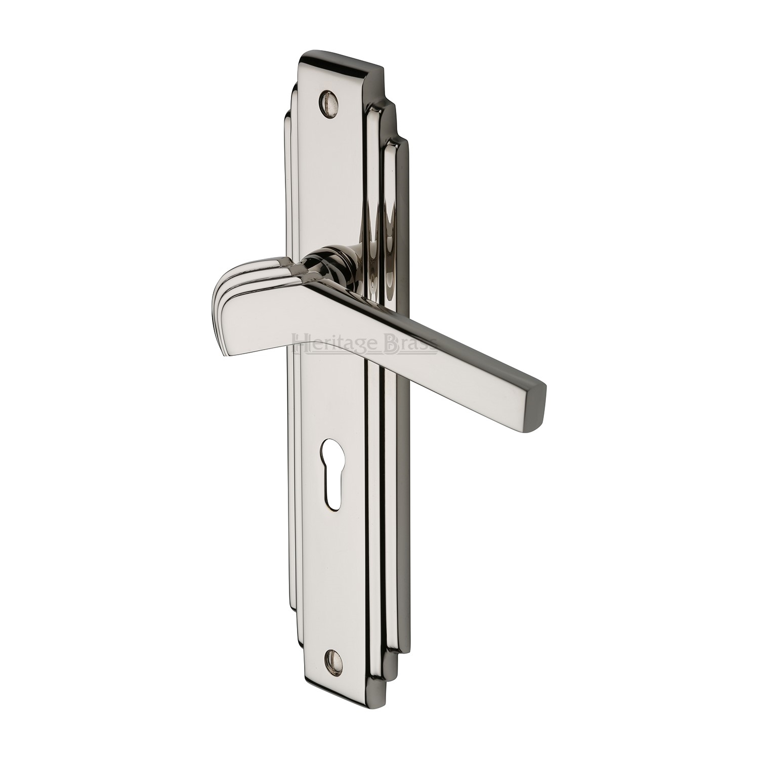 Tiffany Door Handle on Plate - TIF5200-PNF
