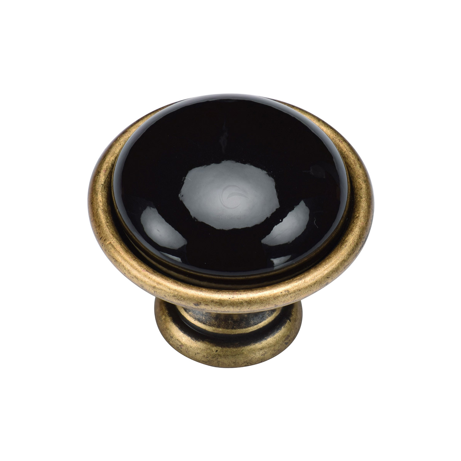 Black Domed Cabinet Knob - TK4316-035-DBS