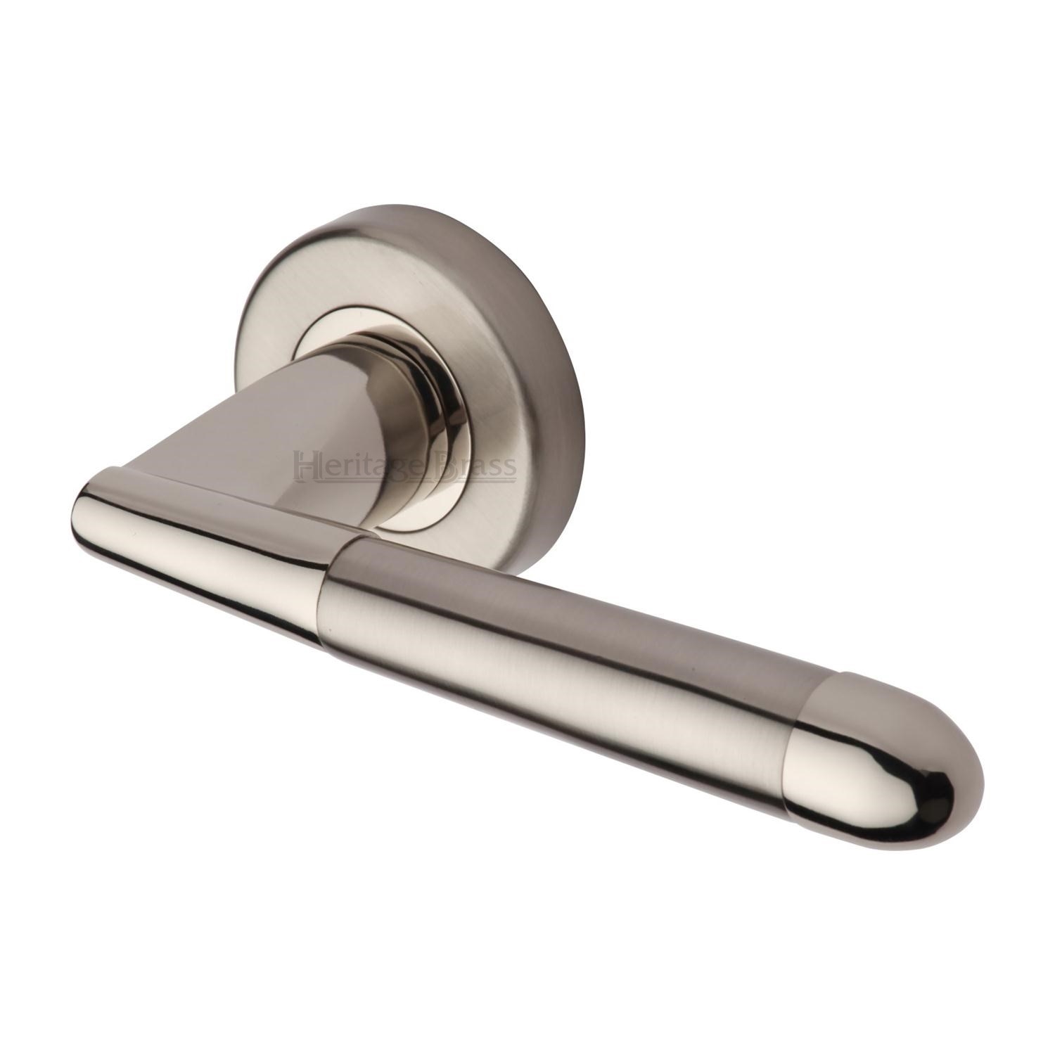 Turin Door Handle on Round Rose - V1850-MC