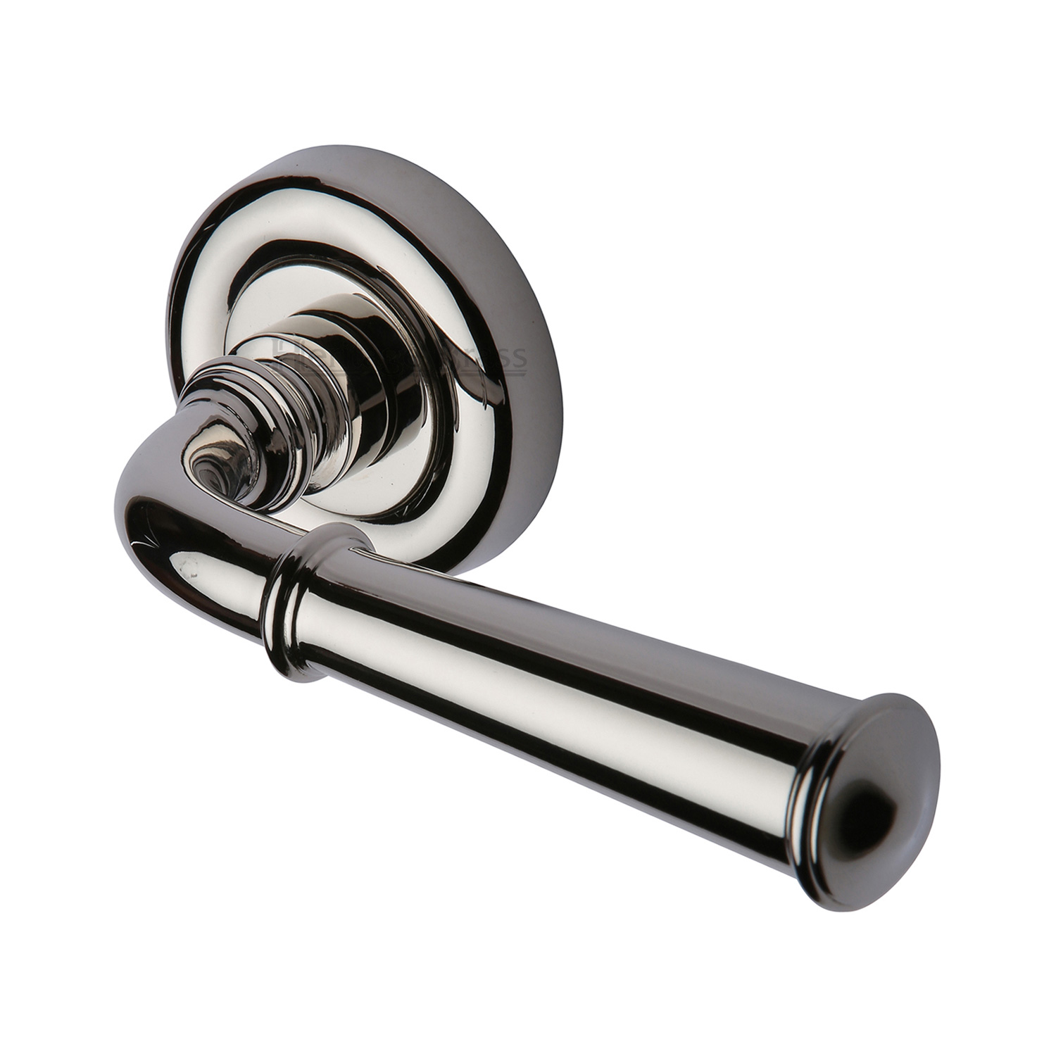 Colonial Door Handle on Round Rose - V1932-PNF