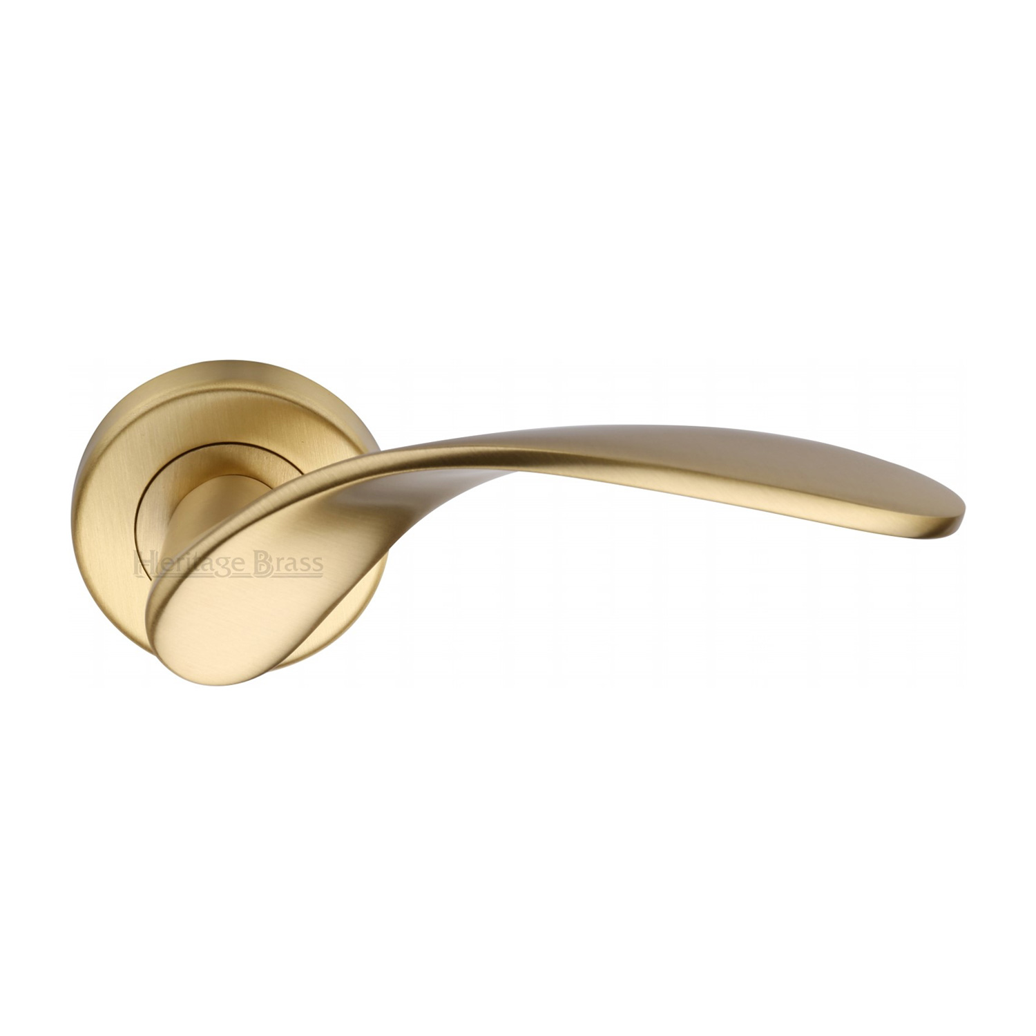 Volo Door Handle on Round Rose - V1950-SB