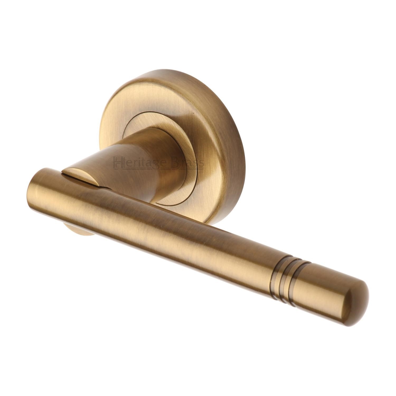 Alicia  Door Handle on Round Rose - V2100-AT